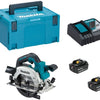 Makita dhs660rtj - scie circulaire 18 v batterie 165 mm 5,0 ah (2 pcs), chargeur rapide, mbox