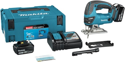 Makita djv180rtj | Puzzle 18 V | poignée en D | Batterie 5,0 Ah (2 pièces) chargeur rapide | dans mbox djv180rtj