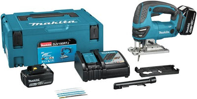 Makita djv180rtj | Puzzle 18 V | poignée en D | Batterie 5,0 Ah (2 pièces) chargeur rapide | dans mbox djv180rtj