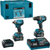 Makita dk0198g201 | Forets combinés et vis (à chocs) 40 V max | Batterie 3 x 2,5 Ah + chargeur rapide - dk0198g201