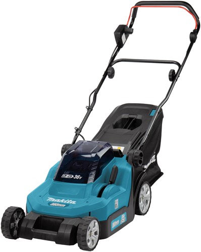 Makita dlm382cm2 tondeuse à gazon 2x18 v 38 cm batterie 4,0 ah (2 pcs), chargeur duo (dc18sh), en boîte - dlm382cm2