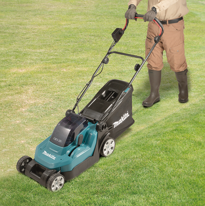 Makita dlm382pt2 | tondeuse à gazon à batterie | 38 cm | avec 2 piles 18 V 5,0 Ah