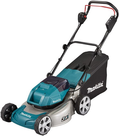 Makita dlm463pt2 | tondeuse à gazon à batterie lxt 2x18 v | 46 cm | Batterie 5,0 Ah (2 pièces) | chargeur rapide duo | en boîte