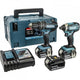 Makita dlx2131jx1 perceuse à percussion sans fil 18v dhp482 + tournevis à percussion dtd152 ensemble combiné (batterie 3x 3,0ah) dans mbox