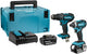 Makita dlx2131tj ensemble combiné 18v perceuse à percussion sans fil dhp482 + visseuse à percussion dtd152 (batterie 2x 5,0ah) dans mbox