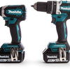 Makita dlx2180tj - perceuse à percussion sans fil dhp484 + visseuse à percussion sans fil dtd153 18v 5,0ah li-ion