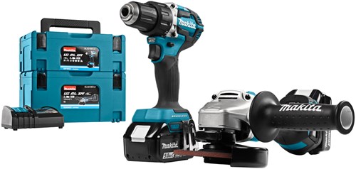 Makita ensemble combiné ddf484 dga504 18v 5.0ah
