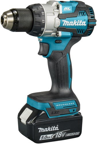 Makita dlx2507tj pack combo 18v perceuse à percussion dhp489 + visseuse à percussion dtd153z batterie 5,0 ah (2 pcs), en mbox