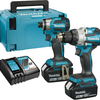 Makita dlx2528tj pack combo 18v perceuse à percussion dhp489 + visseuse à percussion dtd173z batterie 5,0 ah (2 pcs), en mbox