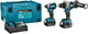 Makita dlx2545tj ensemble combiné 18v perceuse/tournevis ddf492 + tournevis à percussion dtd153 (2x 5,0ah et chargeur) dans mbox - dlx2545tj