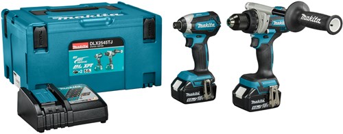 Makita dlx2545tj ensemble combiné 18v perceuse/tournevis ddf492 + tournevis à percussion dtd153 (2x 5,0ah et chargeur) dans mbox - dlx2545tj