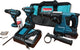 Ensemble combiné Makita DLX3089T - Perceuse à percussion DHP482 + Tournevis à percussion DTD153 + Perceuse à percussion MR243 Batterie 18V 5,0 Ah (2 pièces) dans un sachet