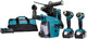 Makita dlx3106tw1 | ensemble combiné avec ddf484, dtd153z et hebr242 | 18v-dlx3106tw1