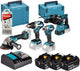 Makita dlx4196jx1 ensemble combiné | ddf489 + dtd173 + rédaction243 + dga504 | y compris batteries et chargeur dans m-box - dlx4196jx1