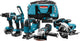 Makita dlx6082t combo set 18v li-ion avec 3x batteries 5,0ah - pour perceuses (à percussion), vis (à percussion), sciage et meulage - dlx6082t
