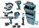 Makita dlx8100j | ensemble combiné 18v | ddf484 + dtd153 + dga504 + dhs660 + djv182 | y compris batteries et chargeur DLX8100J