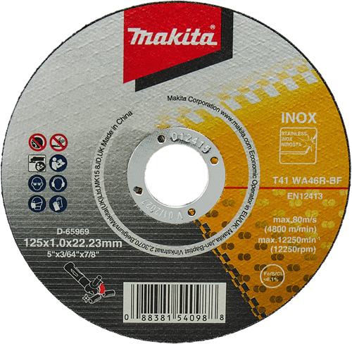 Makita disque à tronçonner 125x1,0mm acier inoxydable - d-65969-50