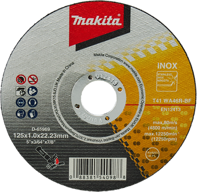 Makita disque à tronçonner 125x1,0mm acier inoxydable - d-65969-50
