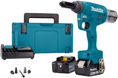 Makita drv250rtj | pince à rivets aveugles à batterie | 18v | 5,0 Ah | Li-ion | mbox