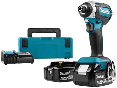 Makita dtd153rtj tournevis à percussion sans balais batterie 18v 5,0ah 170nm