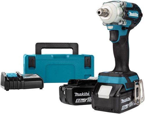 Makita dtw301rtj | clé à chocs à batterie | ensemble | 18v | Batterie 2 x 5,0 Ah et chargeur rapide | dans mbox