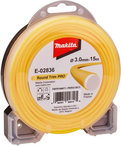 Accessoires Makita fil de coupe 3,0x15m rond - e-02836 e-02836