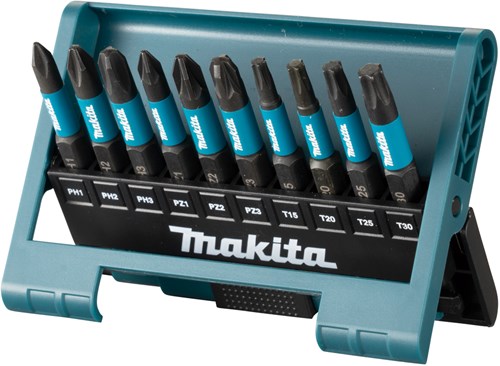 Imp Makita accessoires e-12011 jeu d'embouts de tournevis à percussion | 10 pièces | x acte noir - e-12011