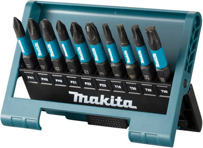 Imp Makita accessoires e-12011 jeu d'embouts de tournevis à percussion | 10 pièces | x acte noir - e-12011