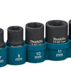 Makita accessoires jeu de douilles à chocs 8 pièces - e-12289 - e-12289