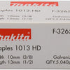 Accessoires Makita non galvanisés en 13 mm. 1013hd-f-32650