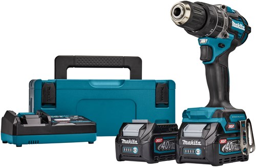 Makita hp002gd201 | Perceuse à percussion/tournevis 40 V max | Batterie 2,5 Ah (2 pièces) + chargeur rapide | dans mbox - hp002gd201