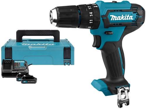 Makita hp333dsaj | 12 V maximum | perceuse à percussion/visseuse | Batterie 2,0 Ah (2 pièces) | chargeur | dans mbox - hp333dsaj