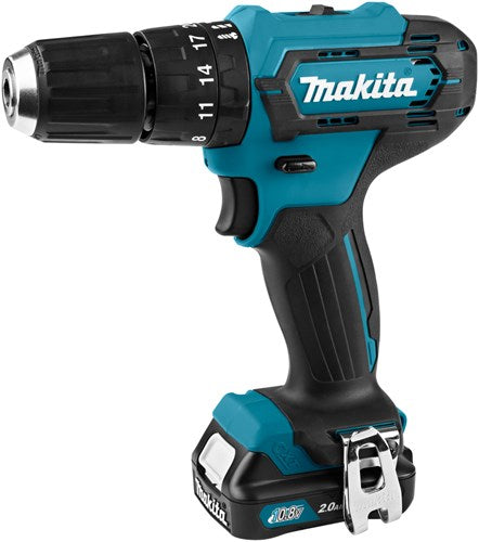 Makita hp333dsaj | 12 V maximum | perceuse à percussion/visseuse | Batterie 2,0 Ah (2 pièces) | chargeur | dans mbox - hp333dsaj
