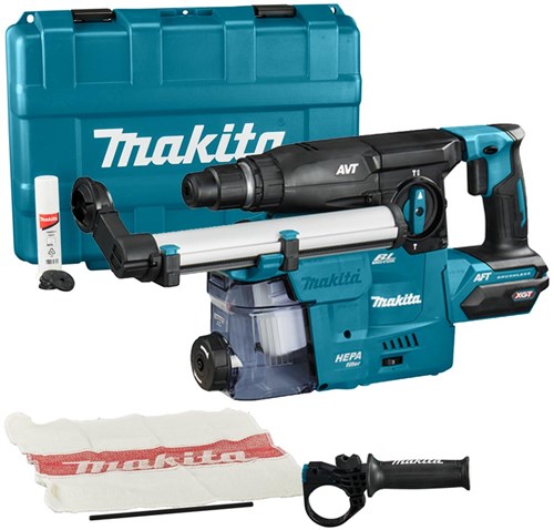 Makita hr008gz03 marteau combiné à batterie | 40 V maximum | sds-plus | excl. batteries et chargeur | avec aspiration des poussières | dans un coffret en plastique - hr008gz03