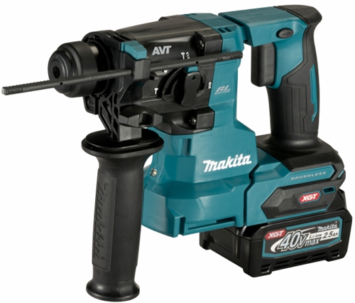 Makita hr010gd201 | marteau combiné | 40 V maximum | sds-plus | ensemble | 2x 2,5ah | aspiration de poussière dans m-box