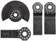 Contenu du jeu de lames de scie plongeante Makita tma009, tma010, tma016, tma006.