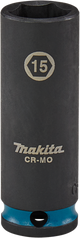 Douille à chocs Imp Makita act noire, 3 8 15 mm de long - e-16324
