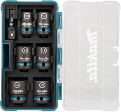 Jeu de douilles à chocs Imp Makita act noir, 1 2 7 pièces - e-16592