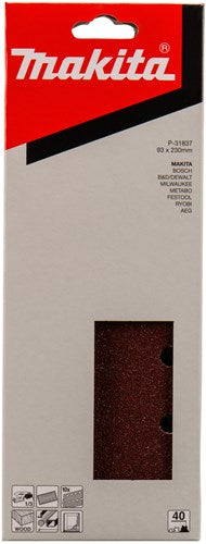 Makita accessoires feuille abrasive k40 93x228 rouge g. -p-31837