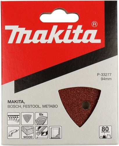 Makita accessoires feuille abrasive 3-k k80 rouge v. - p-33277