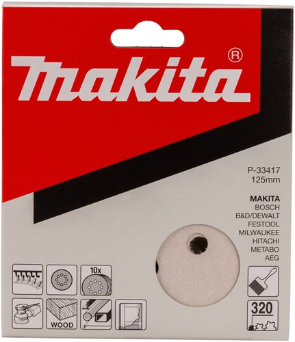 Makita accessoires disque de ponçage k320 125 blanc v. - p-33417