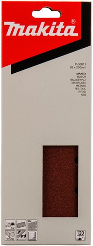 Makita accessoires feuille abrasive k120 93x228 rouge g. - e-18085