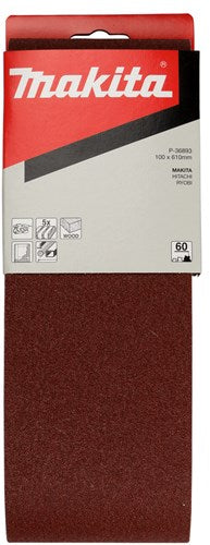 Accessoires Makita bande abrasive k60 100x610 rouge - p-36893