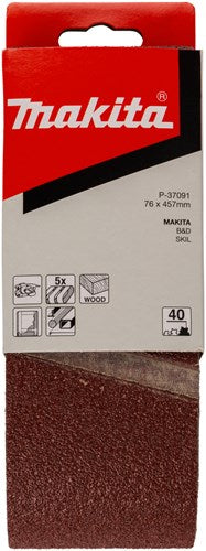 Accessoires Makita bande abrasive k40 76x457 rouge - p-37091