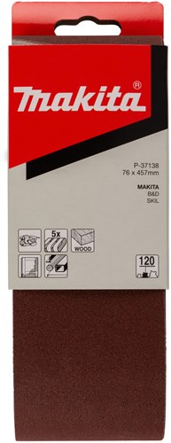 Makita accessoires bande abrasive k120 76x457 rouge - p-37138