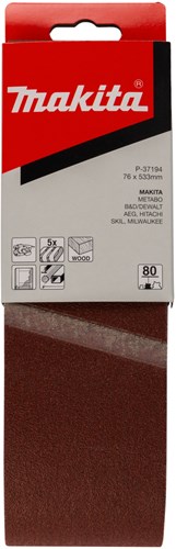 Accessoires Makita bande abrasive k80 76x533 rouge - p-37194