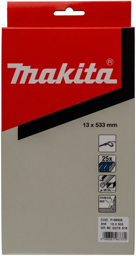 Accessoires Makita bande abrasive bleue longueur 533mm largeur 13mm grain 80 - p-39506