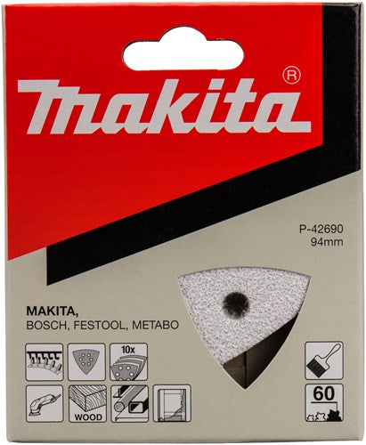 Makita accessoires feuille abrasive 3-k k60 blanc v. - p-42690