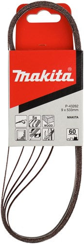 Accessoires Makita bande abrasive k60 9x533 rouge - p-43262