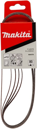 Accessoires Makita bande abrasive k80 9x533 rouge - p-43278
